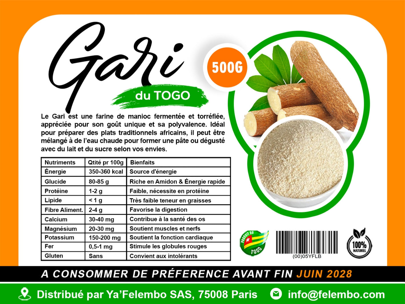 Gari - Semoule de Manioc Croquante