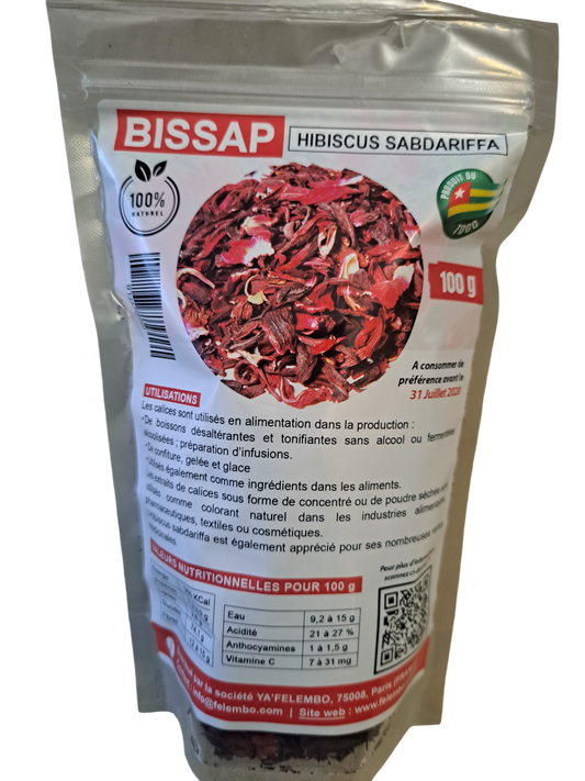 Fleurs d'Hibiscus Séchées (Bissap) - Qualité Premium