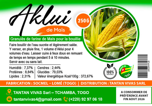 Aklui Maïs - Granulés pour Bouillie Traditionnelle